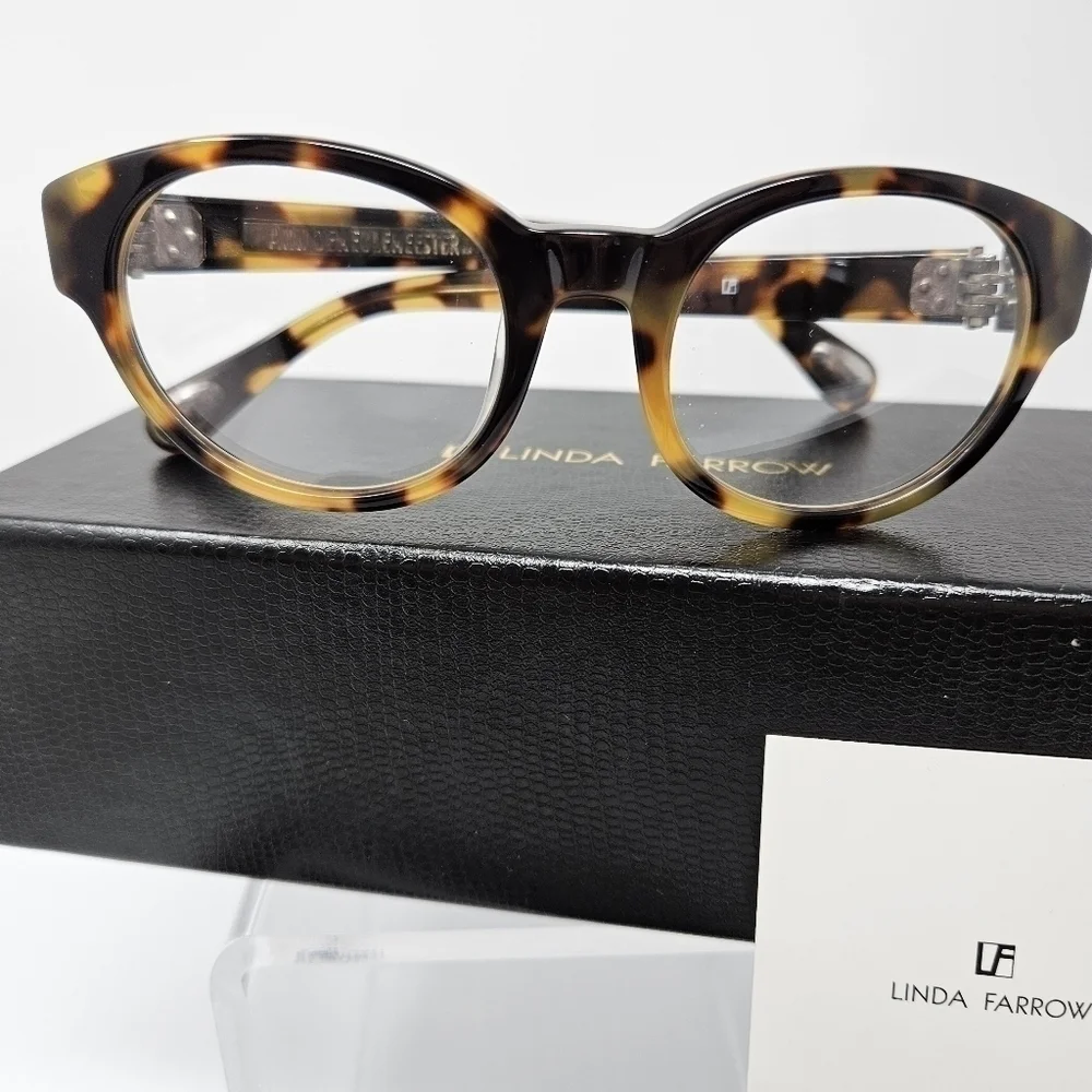 Linda Farrow x Ann Demeulemeester Tortoiseshell Oval Optical  Eyeglass Frame